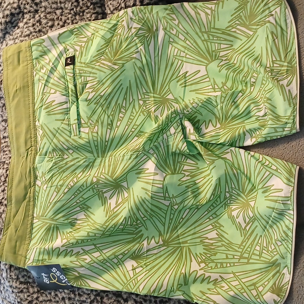 NWT Art Class Green Palm Tree Swim Trunks Boys 12 - Picture 4 of 6